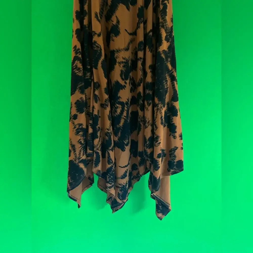 Bryn Walker Jersey Floral Wide Waistband A-Line Hem Pull-On Skirt XXS